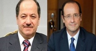 پبام تسلیت مسعود بارزانی به رئیس جمهور فرانسه