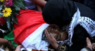 تشییع شهید فلسطینی در رام الله‎